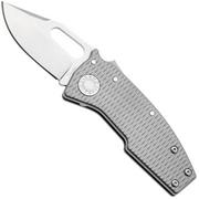 Afbeelding voor Demko Nano-Shark, NANO-20CV-MIL-TI-CP Stonewashed CPM 20CV Clip Point, Milled Titanium, zakmes