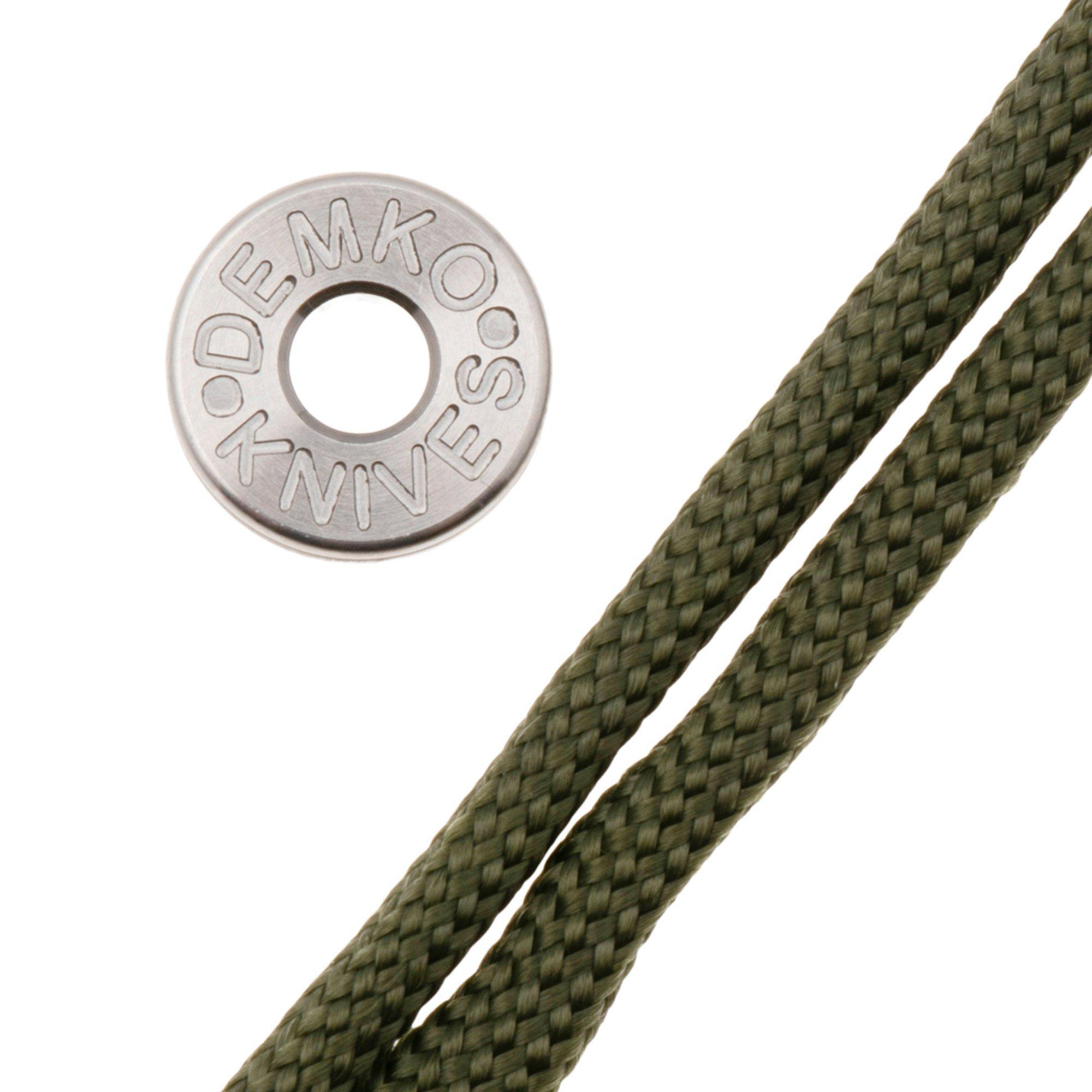 Demko Knives Titanium Lanyard Bead TI-BEAD-OD, olive green