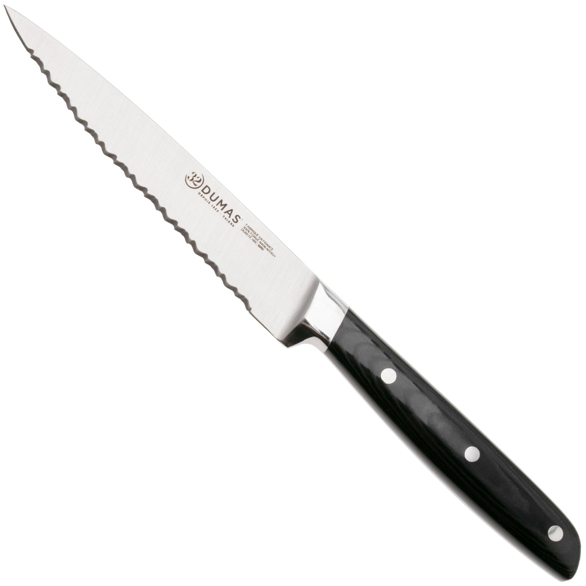 32 Dumas Signature 937389 Micarta, serrated utility knife, 12 cm