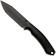 Afbeelding voor Doble O Knives Ronin 2.2, R02204, Black Ferric Perchlorate Sleipner, Black Micarta, Black G10 liner, vaststaand mes, Ovidio Calvet design