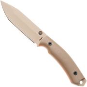Afbeelding voor Doble O Knives Ronin 2.3, R.023/04, Sand Cerakote Sleipner, Desert G10, vaststaand mes, Ovidio Calvet design