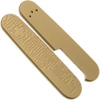 Image for Daily Customs 91.2 Labyrinth Pattern, Brass P10008997 Victorinox scales