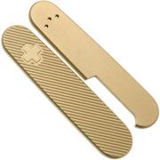 Daily Customs 91.2 35 Angle Pattern, Brass P10009004 Victorinox Griffschalen