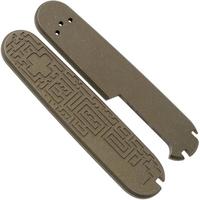 Image for Daily Customs 91.2+ Labyrinth Pattern, Rusty Titanium P10009399 Victorinox scales