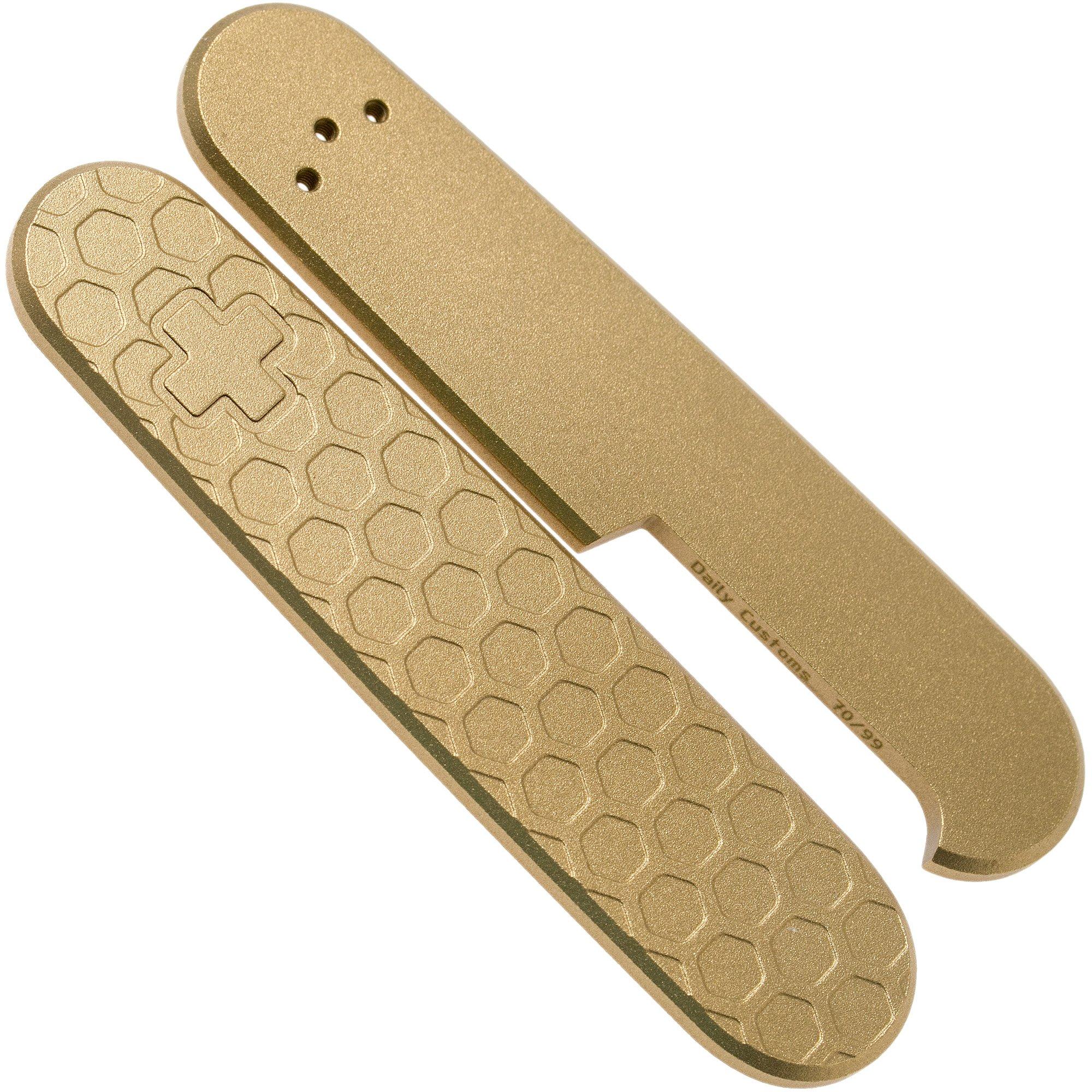 Okładziny Victorinox Daily Customs 91.2 Honeycomb 2D Pattern, Brass P10011808