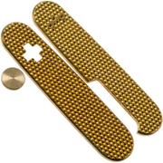Daily Customs 91.3 Golfball BS Pattern, Brass P10012431 plaquettes pour Victorinox