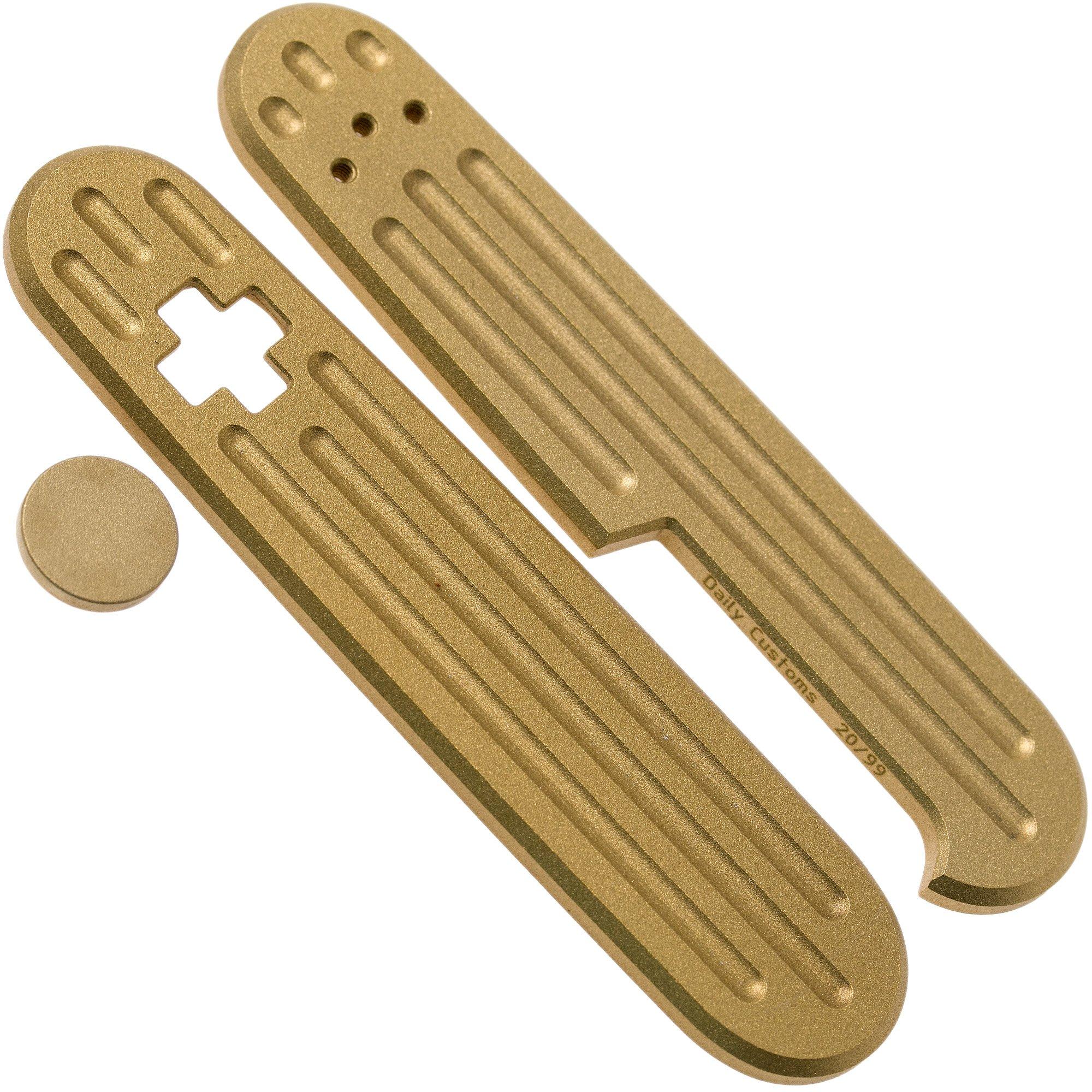 Okładziny Victorinox Daily Customs 91.3 Fluted BS Pattern, Brass P10012438