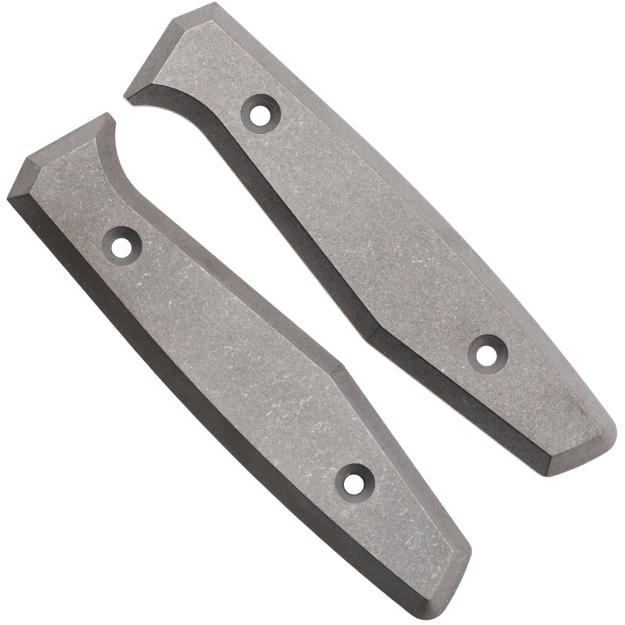 Daily Customs AK1 Scales P10012631, Plain Titanium handle scales