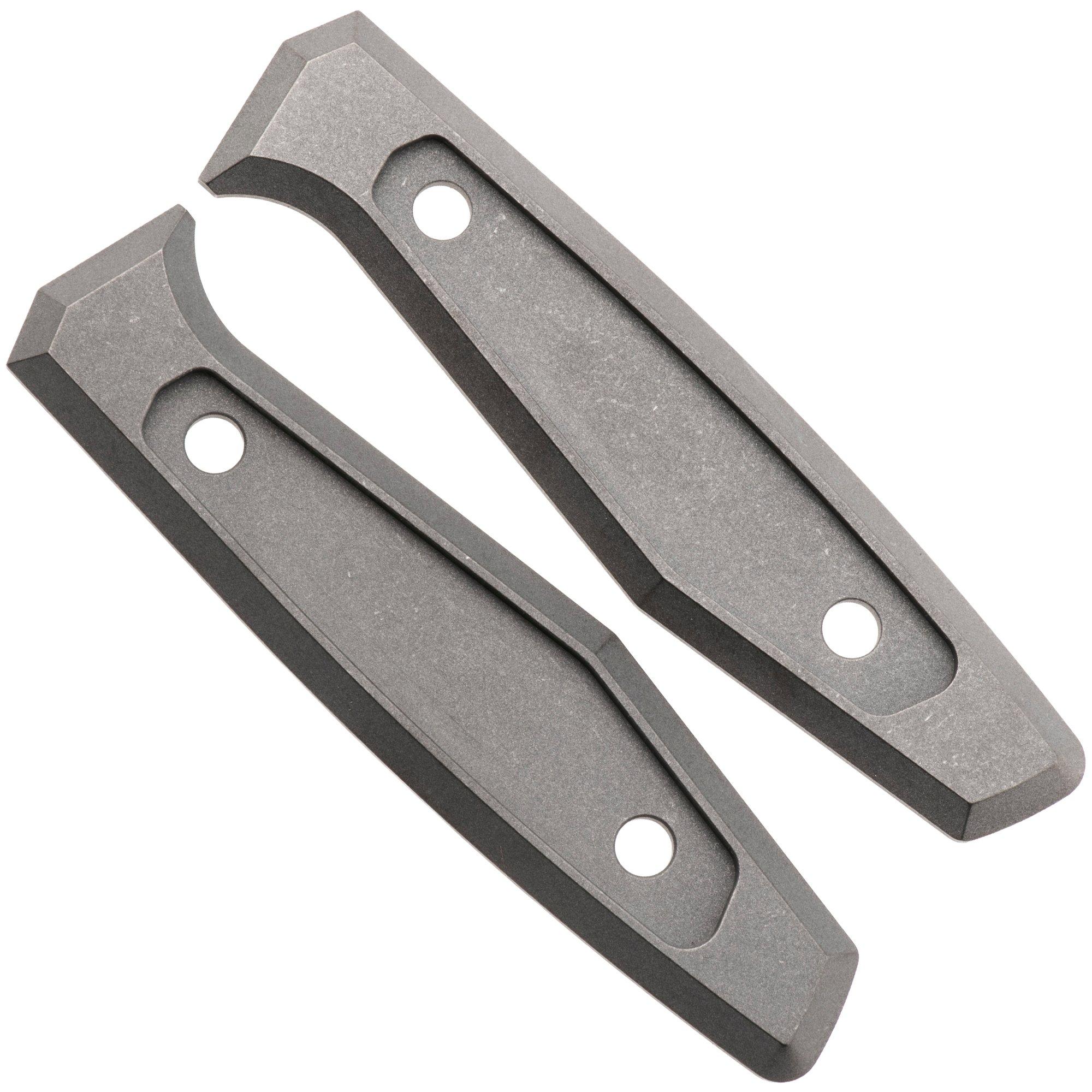 Daily Customs AK1 Scales P10012638, Plain Titanium Inlay handle scales