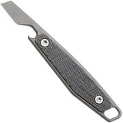 Afbeelding voor Daily Customs PrybAK P10015503, Plain Titanium, Plain Black Canvas Micarta Inlay, prybar