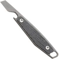 Bild für Daily Customs PrybAK P10015503, Plain Titanium, Plain Black Canvas Micarta Inlay, Prybar