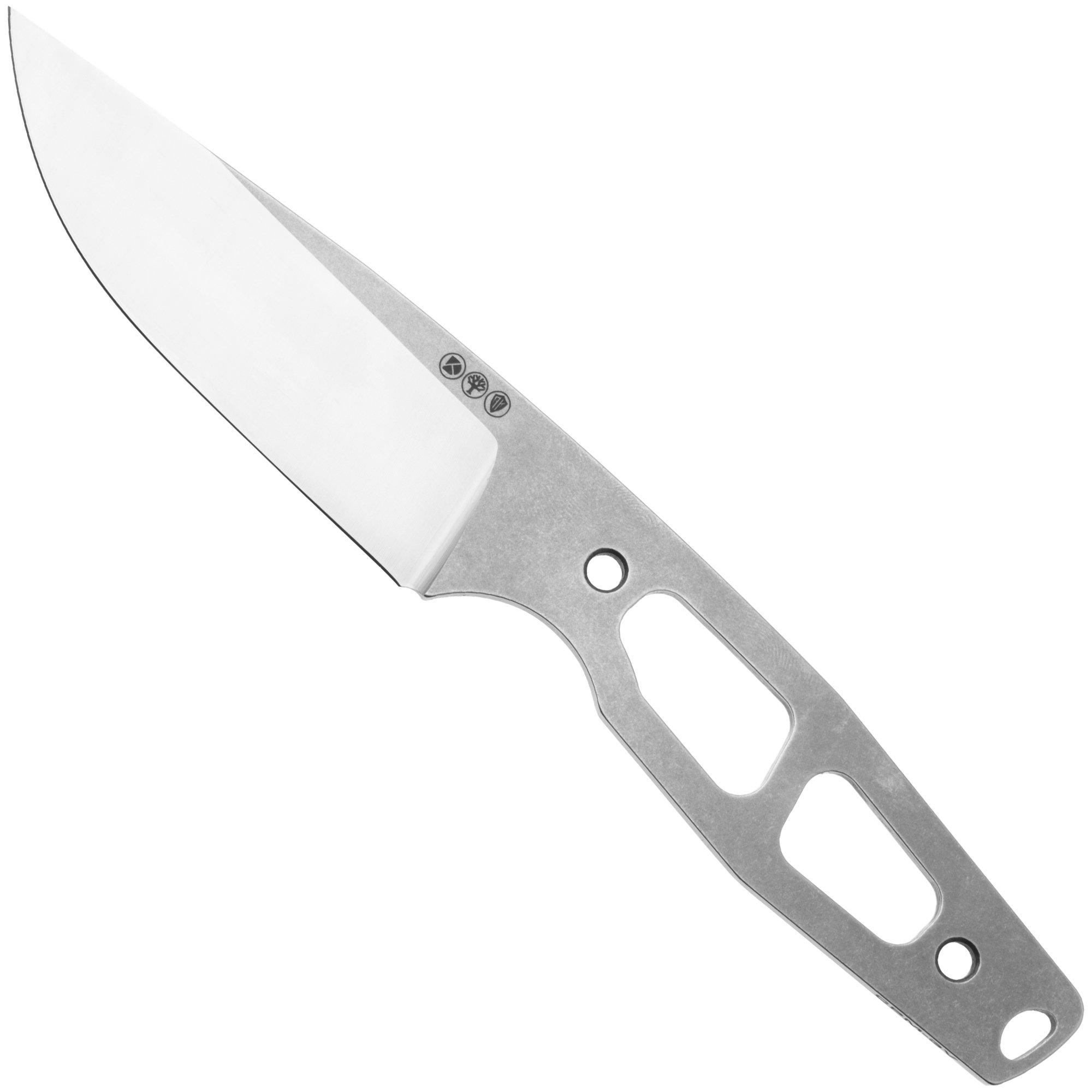 Daily Customs AK4 P10017389, Two Tone CPM 3V Drop Point, vaststaand mes