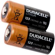 Duracell - Pile CR123A. Lot de 2 pièces.