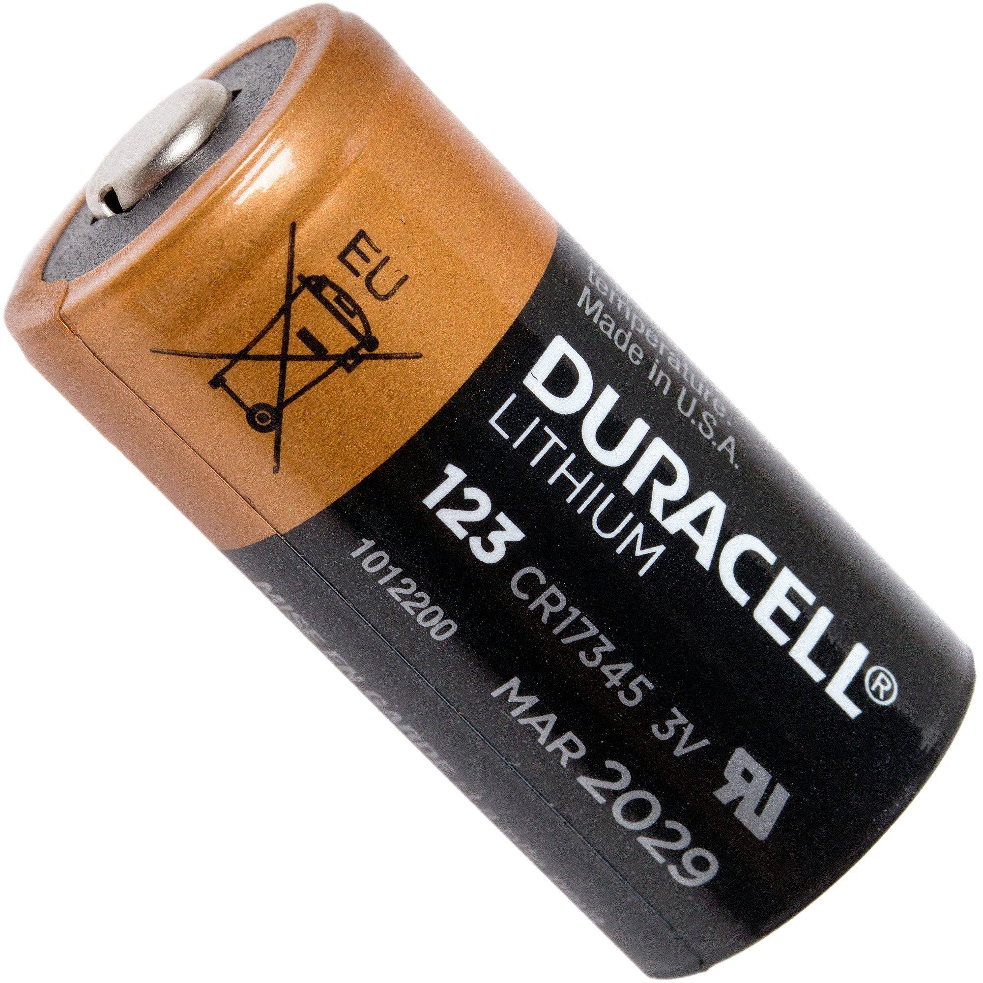 Duracell Procell CR123 lithium batteries, 10 pieces