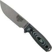 ESEE Model 4 Plain Edge S35VN, Grey Black G10 3D Handle 4P35V-002 mit Scheide + Clip