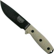 ESEE Model 4 Black Blade 3D Green Canvas Micarta survival knife 4PB-017 black sheath + belt clip