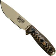 ESEE Model 4 Desert Tan Blade 3D Coyote-Black G10 faca de sobrevivência 4PDT-005 bainha preta + clipe para cinto