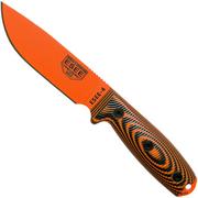 ESEE Model 4 Orangefarbene Klinge 3D Orange Schwarzes G10 Survivalmesser 4POR-006 schwarze Scheide + Gürtelclip