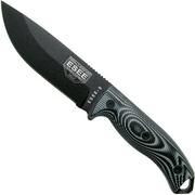 ESEE Model 5 Schwarze Klinge 3D Schwarz Graues G10 Survivalmesser 5PB-002 Kydexscheide + Klemmplatte