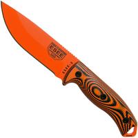 Bild für ESEE Model 5 Orangefarbene 3D Klinge, Orangefarbenes Schwarzes G10 Survivalmesser 5POR-006 Kydexscheide + Klemmplatte