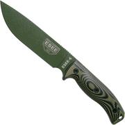 ESEE Model 6 OD Green Blade 3D OD Green-Black G10 cuchillo de supervivencia 6POD-003 funda negra + clip plate