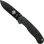ESEE Avispa coltello da tasca, black D2 blade, carbon fibre handle BRK1302CFB