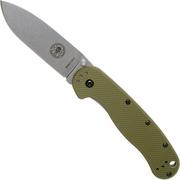 ESEE Avispa pocket knife, stonewashed D2 blade, OD Green handle BRK1302OD