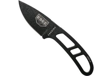 ESEE Candiru Black CAN-B neck knife with black sheath + belt clip