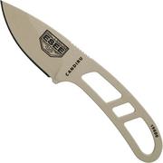 ESEE Candiru Desert Tan CAN-DT Neck Knife inkl. schwarze Scheide + Gürtelclip