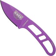 ESEE Candiru Purple CAN-PURP faca de pescoço com bainha branca + clipe para cinto