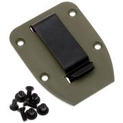 ESEE belt-clip plate for Model 3 & 4 sheaths, OD-Green