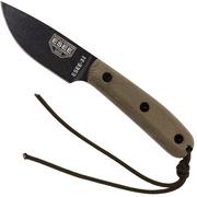 ESEE Model 3HM bushcraft knife Modified Handle, leather sheath