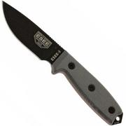 ESEE Model 3 Black blade, Grey Handle 3P-KO cuchillo de supervivencia sin funda