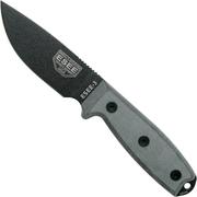 ESEE Model 3 Modified Pommel black blade, grey handle 3PM met schede + clip