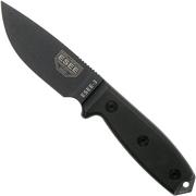 ESEE Model 3 Tactical Gunsmoke Black 3PTGB, black G10 handle and kydex sheath