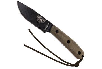 ESEE Knives Model 4HM Modifizierter Handgriff, braune Lederscheide