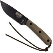 ESEE Model 4HM bushcraft knife Modified Handle, leather sheath