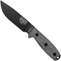 Image for ESEE Model 4 black blade, grey handle 4P-MB with coyote sheath + clip and MOLLE-back