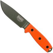 ESEE Model 4 OD Klinge, Orangefarbener Handgriff 4P-OD mit Scheide + Clip