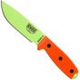 Image for ESEE Model 4 Venom Green 4PM-VG survival knife with sheath + belt clip