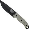 ESEE Model 5 black blade, desert tan manico 5P-BK con fodero kydex + gancio per cintura