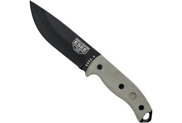 ESEE Model 5 black blade, desert tan handle 5P-BK with kydex sheath + belt clip