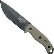 ESEE Model 5 Tactical Gunsmoke, desert tan handle 5P-TG com bainha de kydex + clipe de cinto