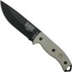 ESEE Model 5 black blade, desert tan handle 5P-KO faca de sobrevivência sem bainha