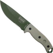 ESEE Model 5 Serrated OD-Green blade 5S-OD met kydex schede + riemclip