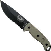 ESEE Model 5 Serrated Black Blade 5S cuchillo de supervivencia con funda kydex + clip de cinturón