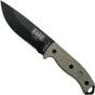 Obraz dla Nóż survivalowy ESEE Model 5 Serrated Black Blade 5S, pokrowiec kydex + klips do paska