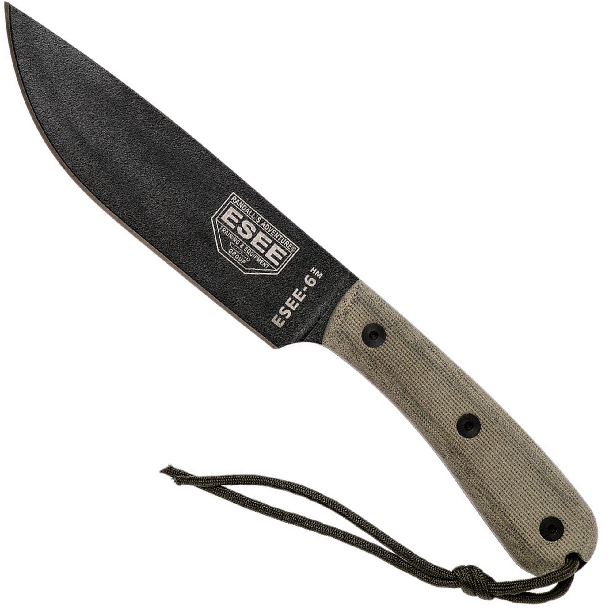 ESEE Model 6HM couteau bushcraft Modified Handle, étui en cuir