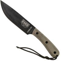 Image for ESEE Model 6HM bushcraft knife Modified Handle, leather sheath