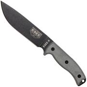 ESEE Model 6 black blade, grey handle 6P-B with black sheath + belt clip